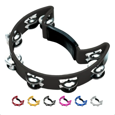 Zaidan's Pandeiro Meia Lua Profissional Percussão Preto