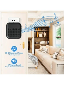 1个无线智能视频门铃摄像头，支持2.4G WiFi、无线对讲、语音转换、双向语音、夜视、远程监控和即时报警功能