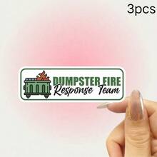 垃圾消防应急队 - 趣味语录乙烯基贴纸，防水，适用于汽车、笔记本电脑、学习用品和返校季 - 彩色 - 查看 13
