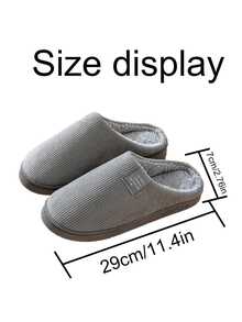 Pantuflas cálidas para hombres para uso en interiores en otoño e invierno, antideslizantes, resistentes al desgaste, pantuflas esponjosas para hombre en invierno [corre un tamaño pequeño], zapatillas de casa con suela gruesa y cálida para hombres y mujeres, pantuflas con forro de felpa adecuadas para otoño/invierno