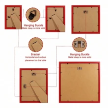 1个/3个彩虹系列彩色卡纸相框，尺寸分别为6英寸、7英寸、8英寸、10英寸、12英寸，适合装饰画廊墙或客厅墙面，可用作情人节或教师节礼物，不含相纸，也可用于生日、毕业典礼等场合。 - 彩色 - 查看 7