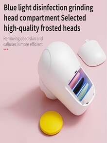 Rechargeable Electric Foot Grinder, Electric Foot Grinder, Four Replaceable Grinding Heads, Portable And Easy To Use, USB Charging, Suitable For Dry And Cracked Soles, Ideal Gift For Parents - Multicolor - View 6