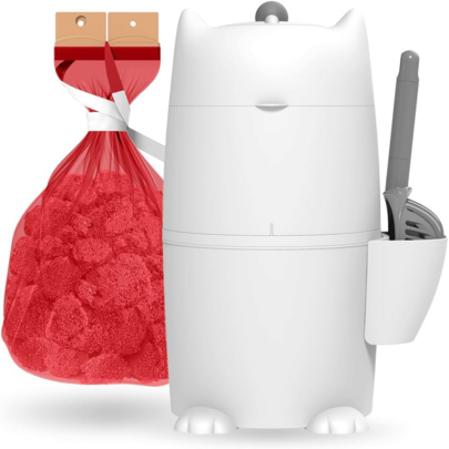 Cat Litter Bin Kitty Twist'R Plus, Odour Free Cat Waste Receptacle With Fast Sift Scoop, Turn Handle Mode Paten...