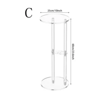 3-Tier Round Acrylic Drink Table, Suitable For Small Spaces, Living Room Martini Table, Small Beverage Side Table - Multicolor - View 13