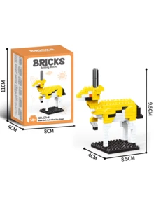 1776pcs Funny Cartoon Animal Building Blocks Set, Giraffe/Zebra/Deer/Antelope/Camel/Cow/Alpaca, Creative Educational DIY Model, Mini Assembly Blocks, Home Decor, Desk Ornament, Halloween/Christmas/Birthday Gift - Multicolor - View 16