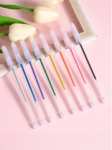 8/12/18/24 Farben Glitzer Gelschreiber, bunte Stifte hochwertige Schreibwaren Stifte, DIY Album Malerei Leuchtstoffstifte, bunte Glitzer Gelschreiber, glänzende leuchtende Silberpulver Farbwechsel Stifte für Kinder Journaling - Verschiedenfarbig - Übersicht 7