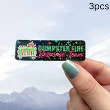 垃圾消防应急队 - 趣味语录乙烯基贴纸，防水，适用于汽车、笔记本电脑、学习用品和返校季 - 彩色 - 查看 19