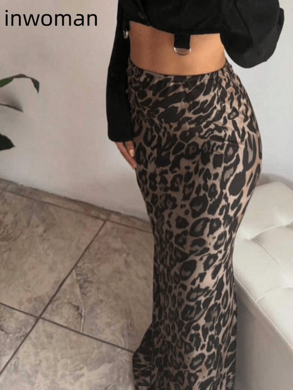 Inwoman Fall Going Out Outfit For Women Brown Skirts For Women Leopard Print Festival Outfits For Women