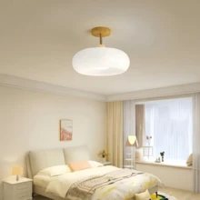 Vintage French Medieval Hallway Light, Retro Glass Foyer Lamp, Wooden Balcony Closet Ceiling Light, Bedroom Dining Bar Pendant Lamp, Decorative Lighting - Multicolor - View 12