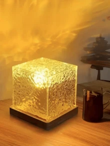 1pc 16-Color LED Night Light, Christmas Decor, Room Decor, With Remote Control - Decorative Art Wave Projection Lamp, USB Powered Electronic Light, Home, Dorm, Bedroom Decor With Purple Light, Excellent Effect