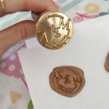 30mm Customized Wax Seal Stamp Set, Suitable For Wedding Invitations, Wax Melter, Wedding Wax Seal Stamp Set, Personalized Gift Wax Seal - Multicolor - View 7