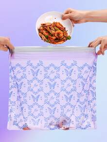 150pcs Household Drawstring Trash Bags, Made Of Thick Durable Material, Tear-Resistant, With Self-Sealing Function, Plastic Material. - Purple - View 8