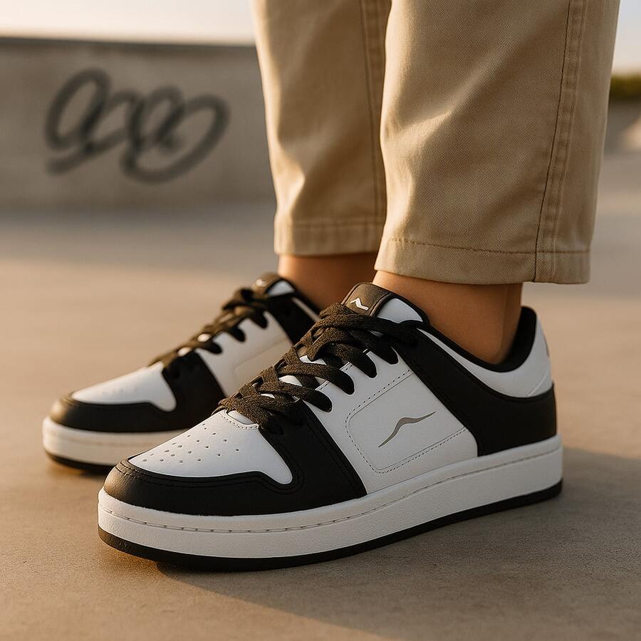 Women's/Men's Casual Street Leather Sneakers For Everyday Use, Fully Stitched, Blogger Style, Sizes 34 To 43 - Panda - View 1