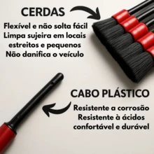 Complete Kit: 15 Brushes For Automotive Detailing On Cars, Motorcycles, And Bicycles. - 彩色 - 查看 4
