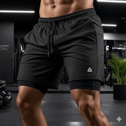 Short Academia 2 Em 1 Masculino Duplo Esportivo – Alta Performance e Conforto