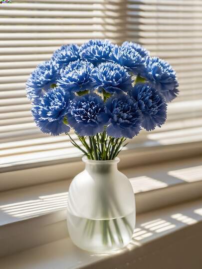 1/5/10 pezzi 29cm Fiori di Garofano Artificiali Viola Chiaro Realistici, Singolo Stelo di Fiori di Garofano Finti, Fiori di Seta Realistici per Decorazione Casa, Camera da Letto, Soggiorno, Ufficio, Matrimonio, Festa della Mamma, Composizioni Floreali, Decorazione Interna ed Esterna