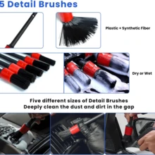 Complete Kit: 15 Brushes For Automotive Detailing On Cars, Motorcycles, And Bicycles. - 彩色 - 查看 8