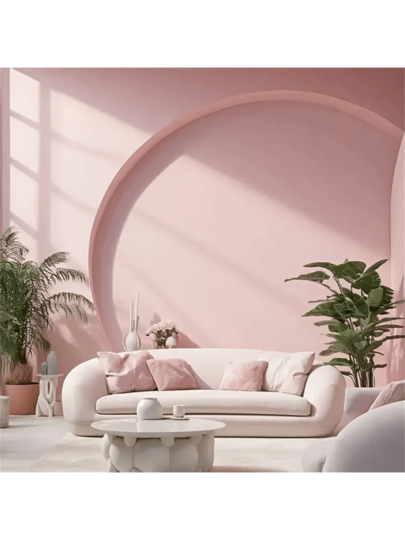 Roll Of Textured Vinyl 3d Wand Stickers Waterproof Self Adhesive Paper.Natural Texture, Durable, Adhesive, Easy To Clean Removable, Directly Matches DIY Home ation, Room ation Ceilings, Partitions Curved view 3