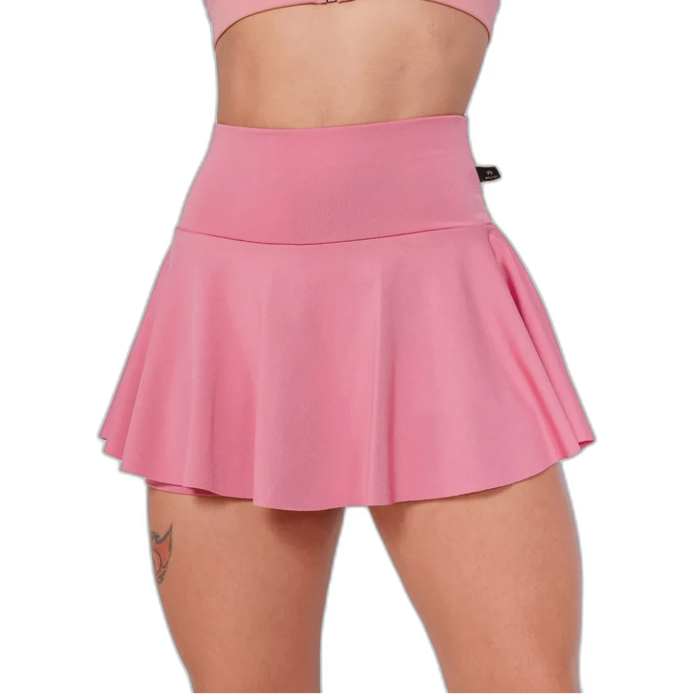 High-Quality Ruffled Shorts Skirt. Comfort Is Key. High Waist. - Rusty Rose - View 1