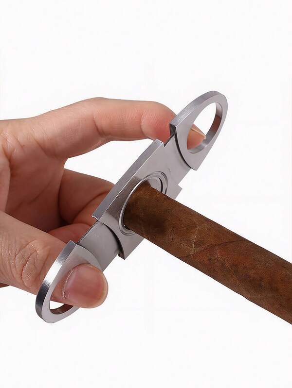 Cortador de puros, perforador de puros manual afilado, rompedor de cigarrillos, tijeras para puros, cuchillo de metal y plástico para hombres, caballeros y damas