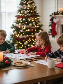 Roly 20-Pack Christmas Gift For Kids - 10 Coloring Socks With Paints, 10 Santa Hats - Crayons Included, Hanging String - ابيض واحمر - مشاهدة 6