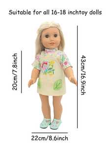 适合16至18英寸/40.6至45.7厘米的玩具重生娃娃，20种款式，适合作为儿童礼物（不含娃娃）。 - 多色 - 查看 3
