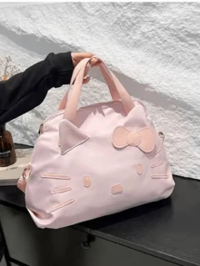 Sanrio Hello Kitty Bag Women's Large Capacity Tote Bag Travel Shoulder Handbag,Sanrio Hello Kitty Handbag, Cute KT Tote Shoulder Bag, Cartoon Versatile Tote Bag, Large Capacity Commuter Bag, Suitable For Travel, Back To School, Commuting Travel Bag Luggage Bag Duffle Bag Overnight Bag Travel Organizer Cruise Essentials Vacation Essentials For Men Women - Multicolor - View 11