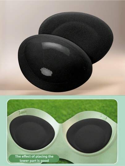 YIYANG 1 Pair Of Adhesive Push-Up Breast Pads, Suitable For Sports Bras, Swimsuits Or Bikinis, Beige, Suitable For Full-Bust Bras, Swimsuits Or Bikinis.