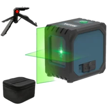 Nivel láser verde de 2 líneas - Herramienta de medición portátil compacta y con batería, con haz brillante y marcado automático - Multicolor - Ver 9