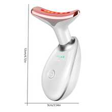 Aedwdpe Facial & Neck Skin Care Device - 7-Color LED Vibrating Beauty Tool With 600mAh Lithium Polymer Battery, USB Rechargeable, Ideal Gift For Daily Skin Care Routine - 白色 - 查看 7
