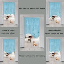 Tende decorative eleganti e belle per camere da letto, tende con perline, adatte per porte, decorazioni per camere da letto in stile bohémien, tende da appendere alle porte, tende da parete, tende per guardaroba, tende, divisori per ambienti, schermi per la privacy, decorazioni (blu, 150 x 260 cm) - Blu - Visualizzare 4