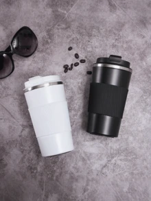 510ml Stainless Steel Vacuum Insulated Travel Mug, Double Wall Anti-Slip Coffee Tumbler With Leak-Proof Lid, Portable Office School Car Cup, Long-Lasting Hot & Cold Drink Flask, Multi-Color Reusable Water Bottle For Home, Outdoor, Commuting - Multicolor - View 11