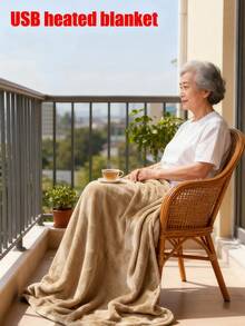 Chăn sưởi điện USB, 3 mức nhiệt độ. Chất liệu vải nhung mềm mại, phù hợp cho mọi mùa, giữ ấm tốt, có thể giặt máy. Thích hợp sử dụng trên ghế sofa, giường hoặc văn phòng. Món quà Giáng sinh hoặc tân gia lý tưởng. Tấm sưởi USB dành cho người lớn, chất liệu nhung mềm mại, thích hợp cho thời tiết mùa đông lạnh giá và nhiều không gian khác nhau. Chăn sưởi, chăn ấm mùa đông. - 100*80cm - Xem 10