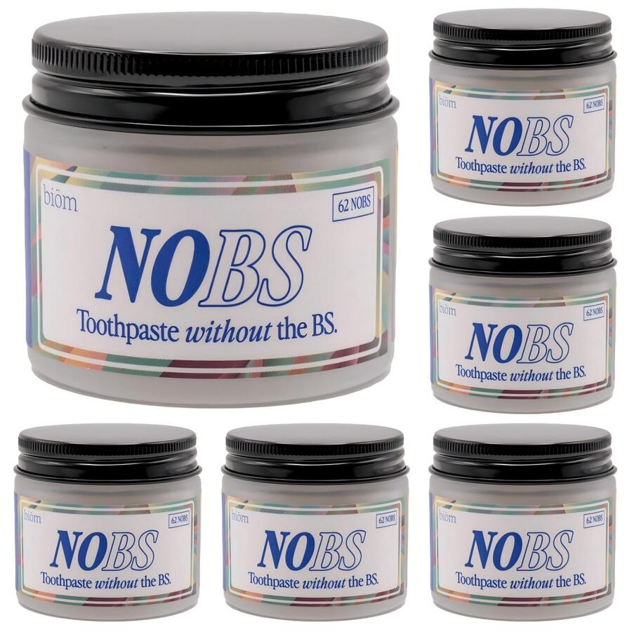 Miriyalyad NOBS (No Bad Stuff) Toothpaste Tablets - Nano Hydroxyapatite, Fluoride & Plastic Free,Travel Friendly - Remineralize With NHA - 6 CÁI - Xem 1