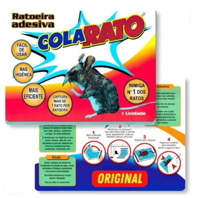 Kit 5 Cola Rato Pega Gruda Ratoeria Adesiva Armadilha