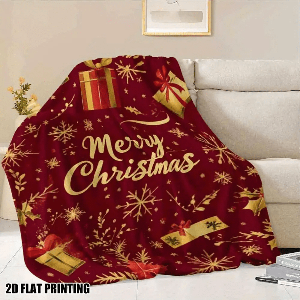 1 Pieza Manta Vintage de Navidad con Copos de Nieve, Adornos y Ramas de Pino - Suave y Cálida Franela Roja para Todas las Estaciones para Sofá y Cama - Regalo Festivo Lavable a Máquina para Familia y Amigos (Acción de Gracias, Cumpleaños, Navidad), Manta de Navidad, Diseño Festivo, Textura Esponjosa, Confort del Hogar, Patrón de Copos de Nieve, Tela Duradera, Decoradores del Hogar, Chal/Manta Versátil: Duradera, Cómoda, Transpirable, Fácil de Cuidar. Multiuso: Cama/Sofá/Campamento/Viaje/Oficina/Coche/Escritorio. Eventos: Año Nuevo/Día de San Valentín/Otoño/Día de San Patricio/Halloween/Acción de Gracias/Navidad/Solsticio/Pascua/Mamá y Papá/4 de Julio/Día del Trabajo. Patrones: Leopardo/Rayas/Cuadros/Pata de Gallo/Geométrico/Animal/Botánico/Abstracto/Bandera de EE. UU./Cuadros Festivos. Tipos: Manta/Puntada/Cosido a Mano/Térmica/Franela/Microfibra/Bambú. Flecos/Borlas/Pompones. Telas: Sherpa/Gruesa/Punto de Cable. Características: Para Todas las Estaciones, Calor Ligero, Antipelusas, En
