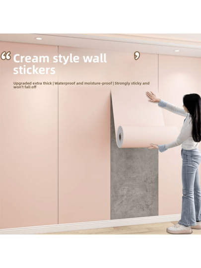 Roll Of Textured Vinyl 3d Wand Stickers Waterproof Self Adhesive Paper.Natural Texture, Durable, Adhesive, Easy To Clean Removable, Directly Matches DIY Home ation, Room ation Ceilings, Partitions Curved