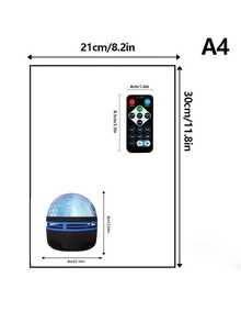 Multicolored Water Ripple Projection Lamp, USB Plug-In - LED Table Lamp, With Remote Control And Adjustable Light Button - Starry Night Design, Suitable For Bedrooms, Game Rooms, Stage Decoration - Valentine's Day, Halloween, Game Night Light, Bedroom Atmosphere Lamp, Polished Surface Perfect Gift - Multi-color light - View 3