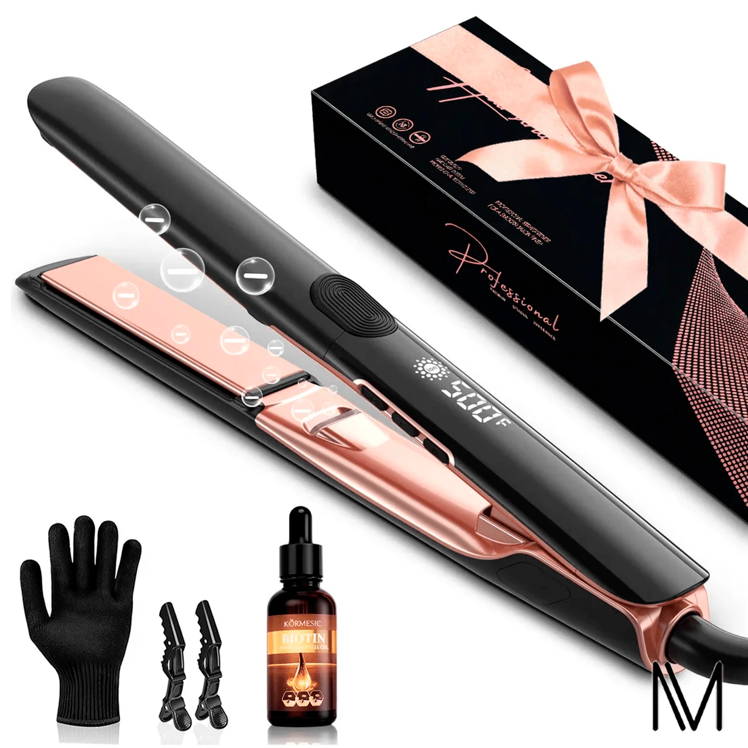 Plancha De Cabello Profesional 500f Alta Temp Iones Negativo - Tipo de Enchufe B USA (110-127V) - Ver 1