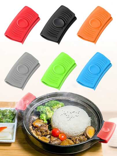 2pcs Silicone Pot Handle Cover,High Temperature & Abrasion Resistant Pot & Pan Handle Covers, Pot Handle Heat-Resistant Insulation Sleeve,Pot/Pan Lid Grip,Silicone Hot Handle Holder For Skillets Frying Pans,Pot Handle Sleeve Nonskid,Prevents Scalding,Heat Resistant Handle Cover For Pot And Wok,Pot Handle Insulation Sleeve,Universal Kitchen Cookware Replacement