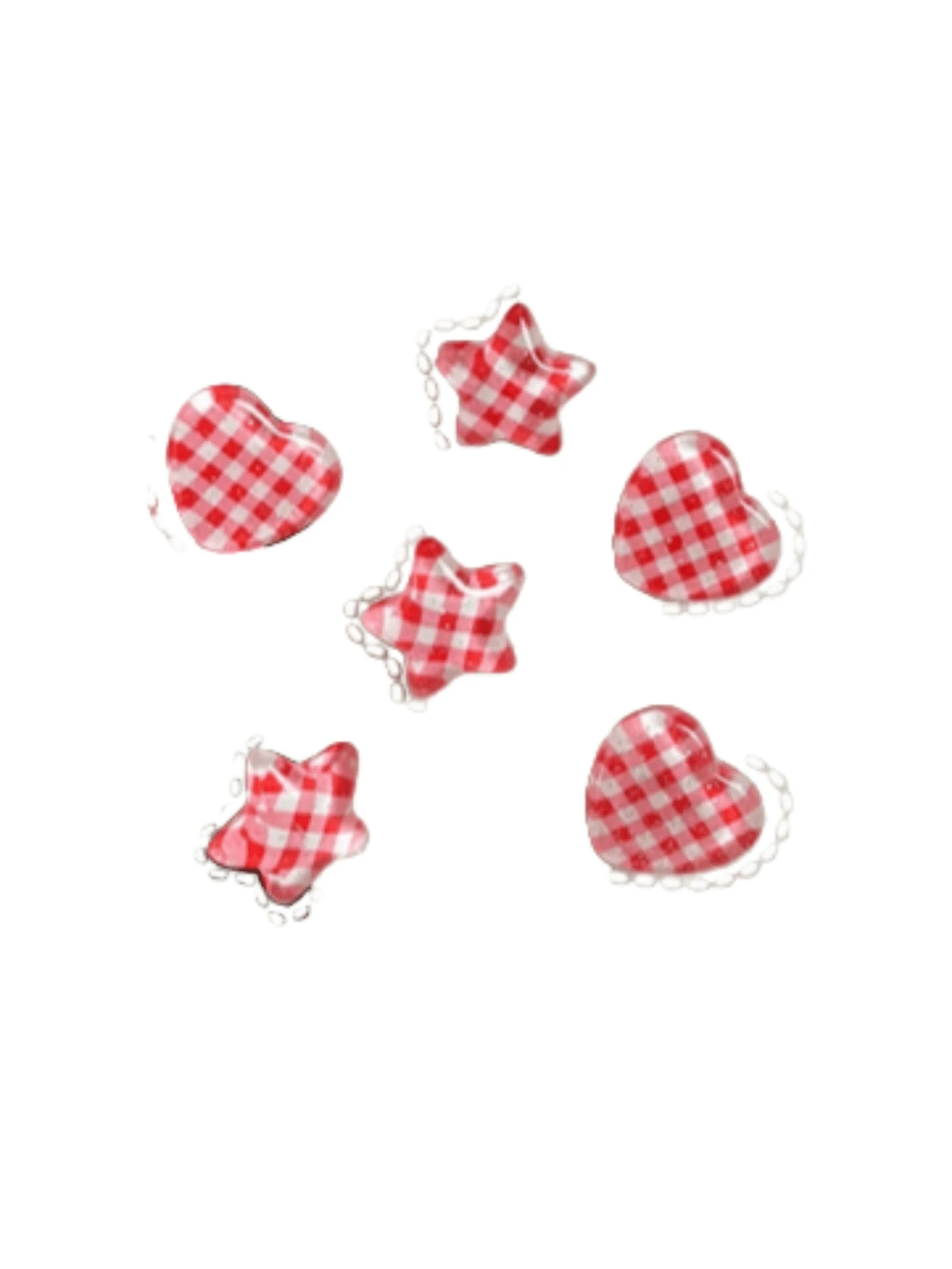 6pcs/Box Retro Plaid Thumbtacks, Transparent Creative Art Pins For Photo Wall, Can Fix Photos And Notes, Fun Home Decor Accessories