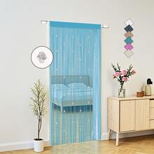 Tende decorative eleganti e belle per camere da letto, tende con perline, adatte per porte, decorazioni per camere da letto in stile bohémien, tende da appendere alle porte, tende da parete, tende per guardaroba, tende, divisori per ambienti, schermi per la privacy, decorazioni (blu, 150 x 260 cm) - Blu - Visualizzare 1