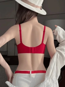 Red Soft & Comfortable Minimizer Bra For Small/Flat Bust, Lift & Support - Red - View 6