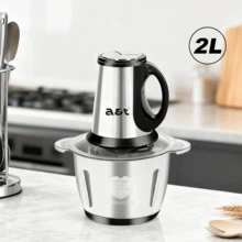 Triturador de Carne Eléctrico Grande Capacidad 2L/3L Aço Inox, Batidora Cocina Multifuncional 550W para Carne Verduras Nueces, Fácil de Limpiar - Tipo de Enchufe A USA (110-127V) - Ver 10