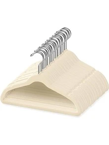 Durable, Flexible, Super Resistant Non-Slip Velvet Hanger - Saves Wardrobe Space - 米色 - 查看 9