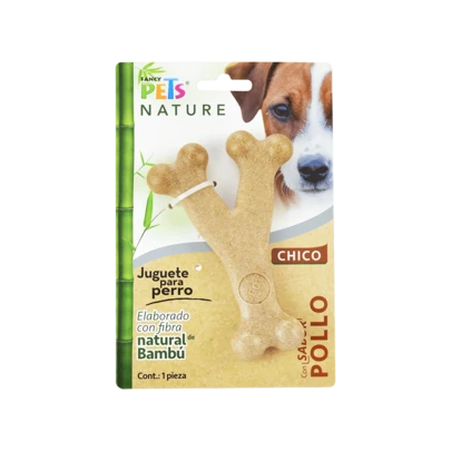  Fancy Pets Hueso Masticable Chico de Bambú Triple para Perro 13 cm con Sabor a Pollo