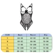 Sultry Polyester Bodysuit With Bow - Backless, Cupless, Spaghetti Straps, Sheer, Solid Color, Hand Washable, Sexy Womens Clothing For Adults - 黑色 - 查看 3