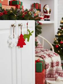 Roly 30 件裝聖誕裝飾品 - 聖誕樹 - 由毛氈製成，配有掛繩，是裝飾聖誕樹、家居和禮品的理想之選，輕巧且用途廣泛。 - 紅色 - 查看 7