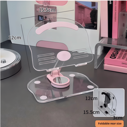 适用于 360 度旋转平板电脑的亚克力支架，可调节手机支架，适用于 iPad Pro Air Mini 的可折叠防滑支架，支持 4.7-13 英寸。