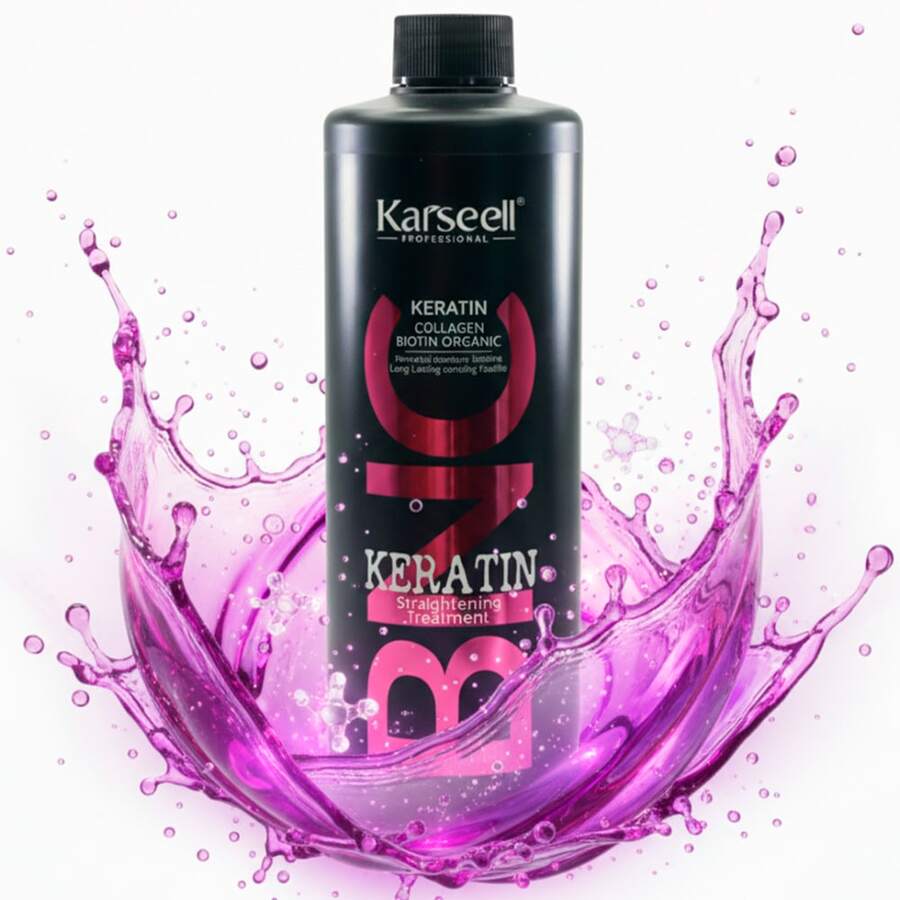 KARSEELL Professional Keratin Straightening Treatment 500ml Enriched With Hydrolyzed Keratin Wheat Proteins Argan Oil And Botanical Extracts That Nourish Hydrate And Repair In Depth Formulated To Smooth Reduce Frizz And Facilitate Straightening Leaving Hair Straight Shiny And Manageable Ideal For Dry Damaged Color Treated Curly Or Wavy Hair Looking For A Silky And Long Lasting Finish Its Advanced Formula Strengthens The Hair Fiber Seals The Cuticle And Helps Prevent Breakage And Split Ends With Regular Use Transforms Unruly Hair Into A Disciplined And Healthy Mane Compatible With Flat Irons Dryers And Color Treatments Suitable For Both Women And Men Turning Each Application Into A True Professional Hair Care Ritual Offering Visible Results From The First Application And A High Performance Effect Comparable To Salon Treatments. - trắng - Xem 1